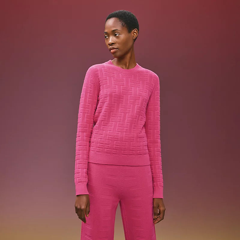 Hermes Long sleeves Sweater (Rose Flash)